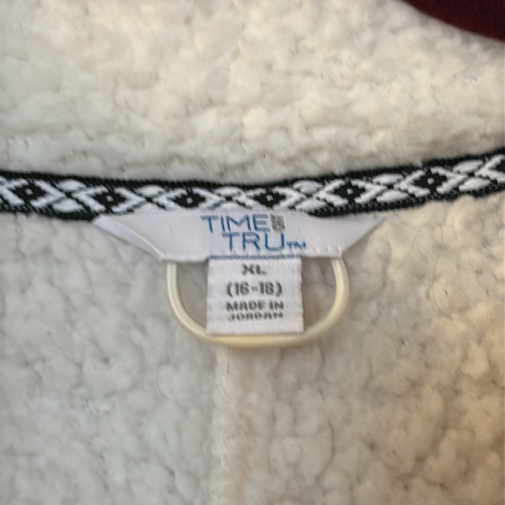 Time and Tru Teddy Bear Sherpa Pullover / XL - Picture 2 of 5